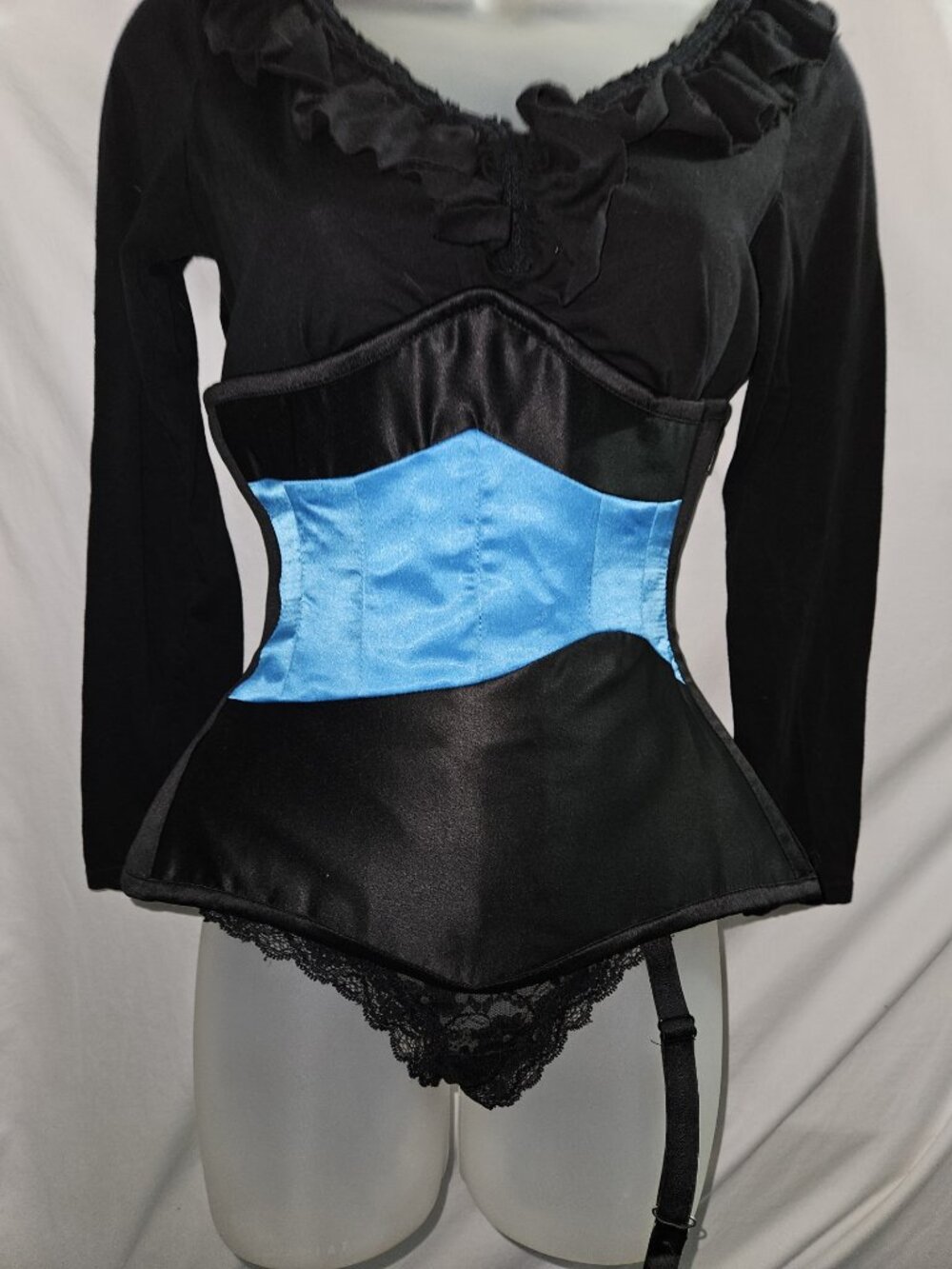 LAST XS/22 NEW STAR TREK EMPRESS COSPLAY UNIFORM COSTUME CORSET BLUE SCIENCE